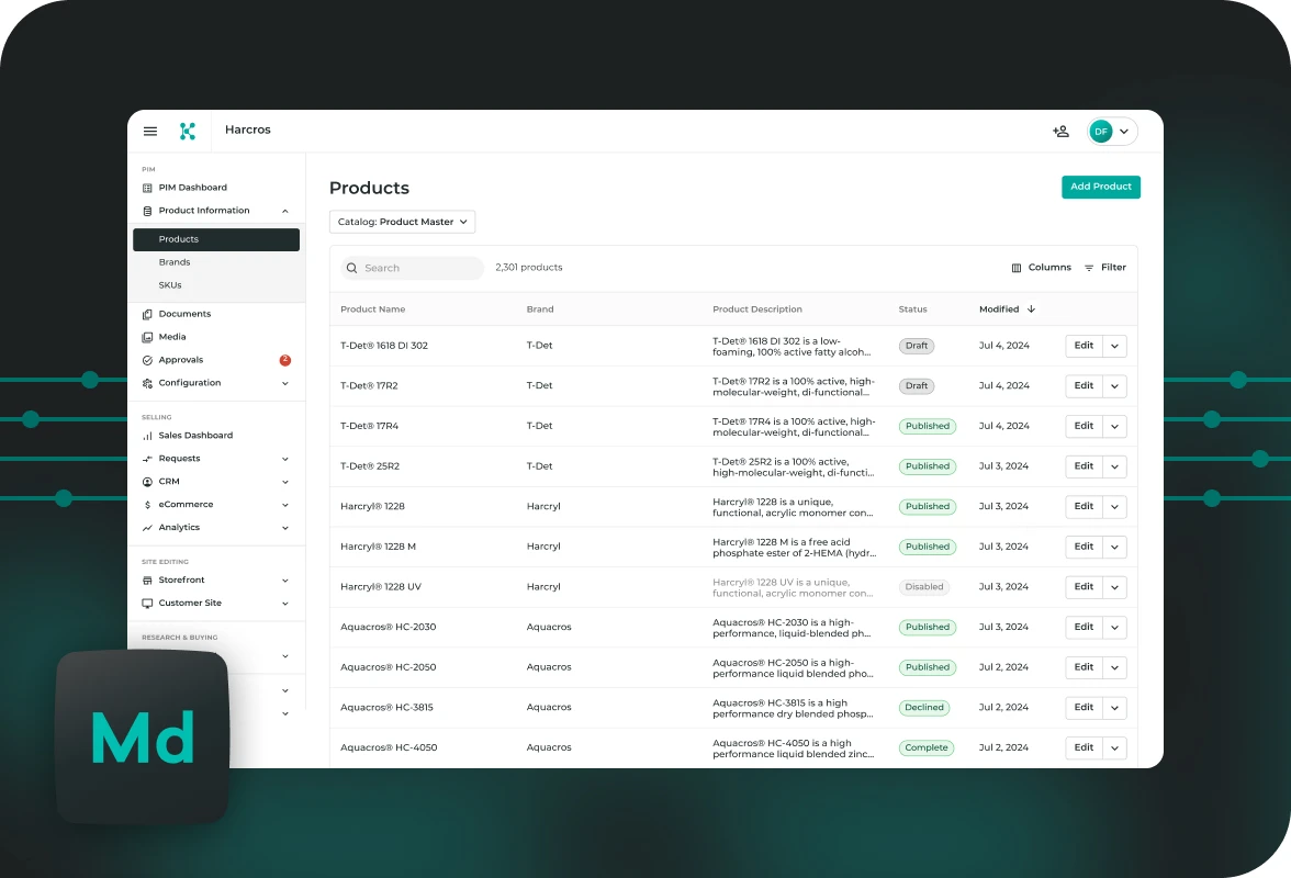master data management software user interface